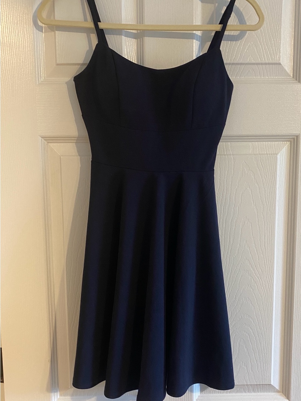 City Studio Navy Fit-and-Flare Spaghetti Strap Mini Dress Size 1